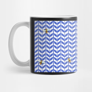 Blue and White Bees Mug